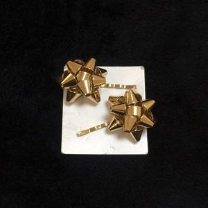 Kate Spade Gold Bow Bobby Pins Hair Accessories